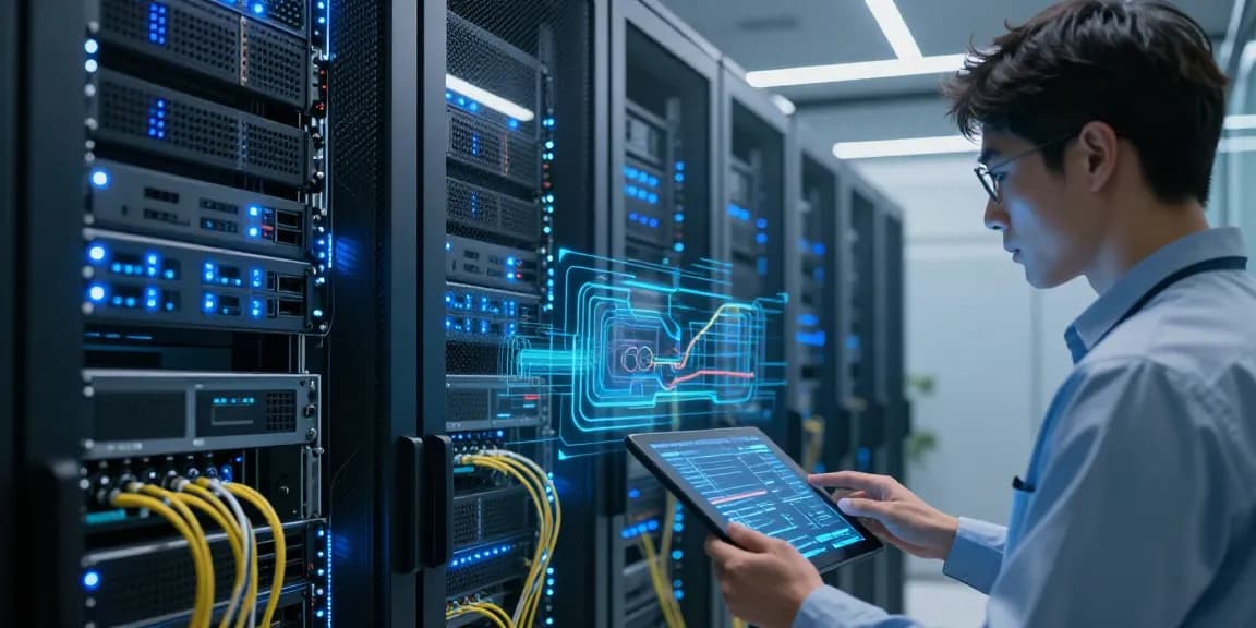tk88ws cloud computing setup with modern data center racks and fiber optics.
