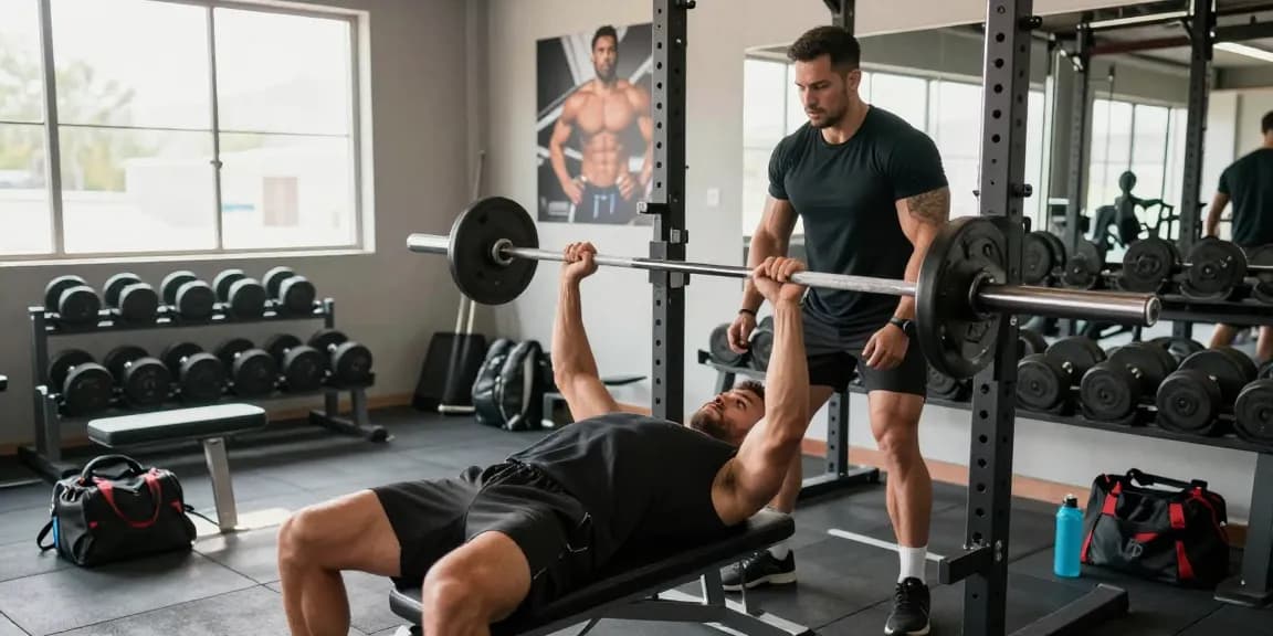 Anabolika Shop Deutschland zeigt einen engagierten Bodybuilder, der in einem professionellen Fitnessstudio Gewichte hebt und die Vorteile von Anabolika für das Muskelwachstum präsentiert.