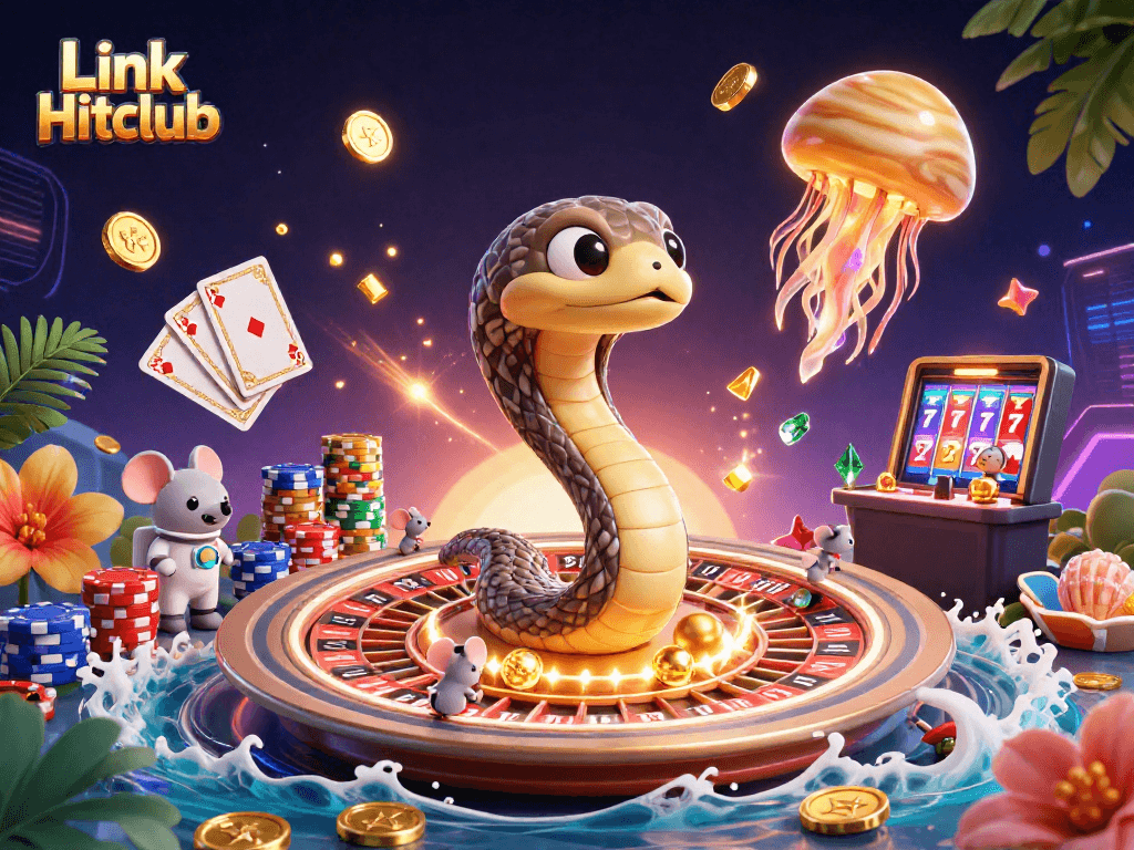 Spin the roulette with Link Hitclub at an exciting cosmic gambling scene featuring vibrant elements.
