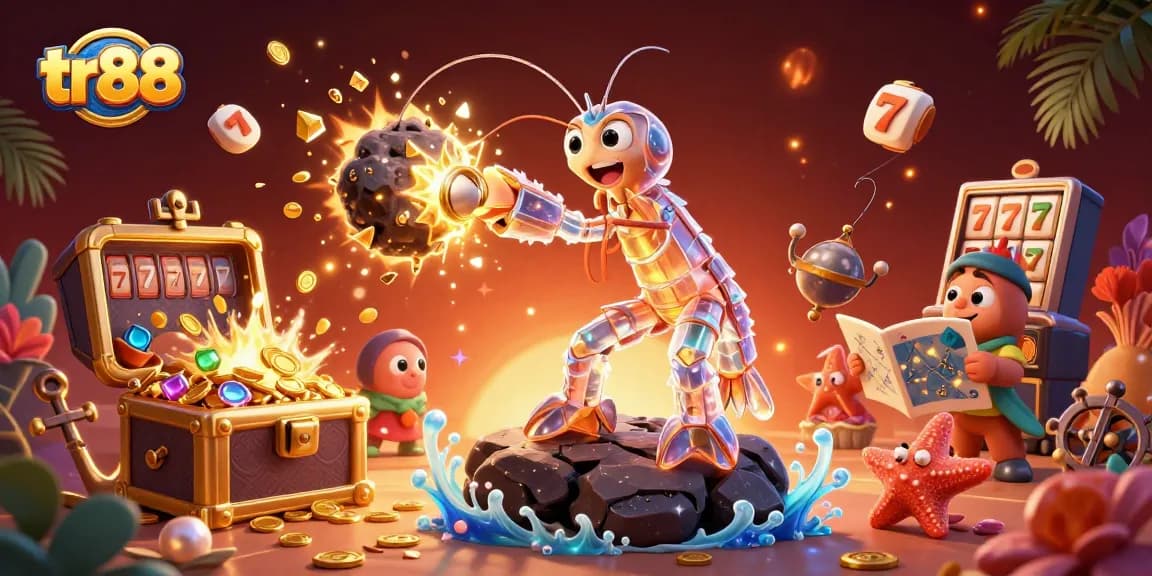 Spin the reels with tr88 as the mantis shrimp and starfish explore a treasure-filled casino.
