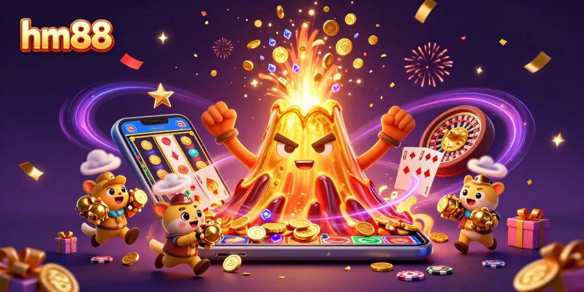 hm88 celebrates with stunning treasures from a vibrant casino, showcasing epic gambling treasures.