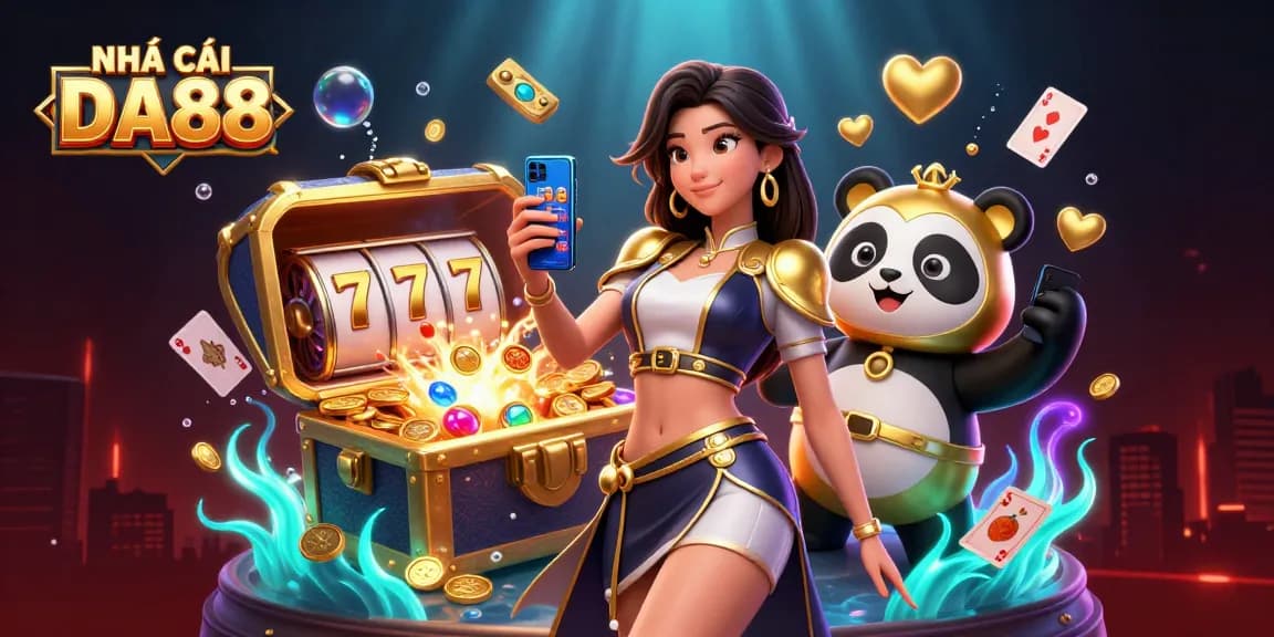 Engaging gameplay at NHÀ CÁI DA88 with vibrant characters and interactive casino elements.