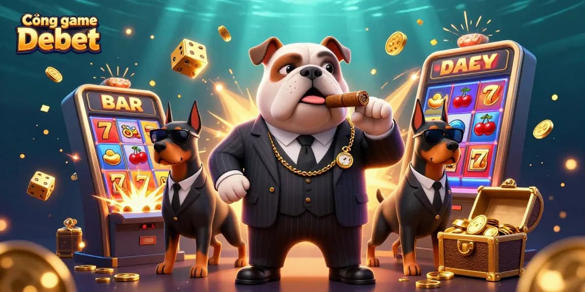 Experience thrilling gameplay at Cổng game Debet with vibrant casino elements and characters.