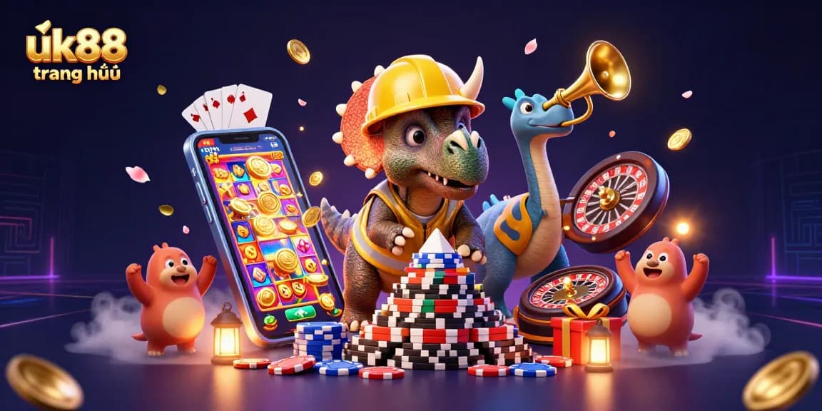 Experience the excitement of gambling at uk88 trang chủ with vibrant characters and thrilling gaming elements in action.
