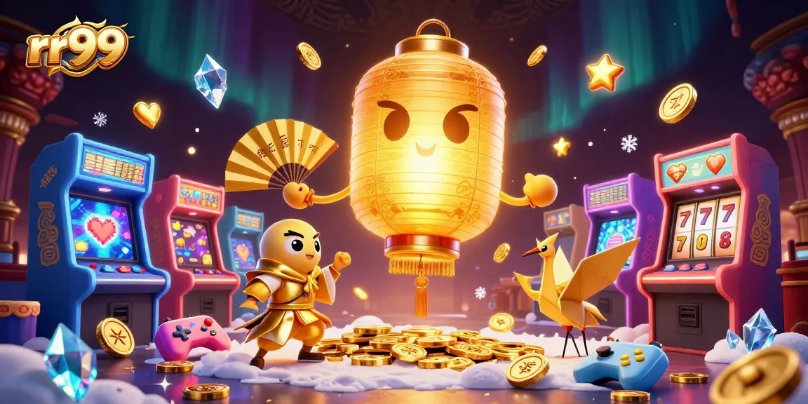 Spin and win with rr99's vibrant gaming atmosphere featuring lucky symbols and golden coins.