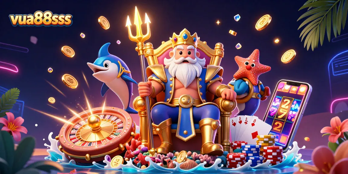 Experience thrilling action at vua88sss's vibrant casino scene with Neptune and gaming treasures!