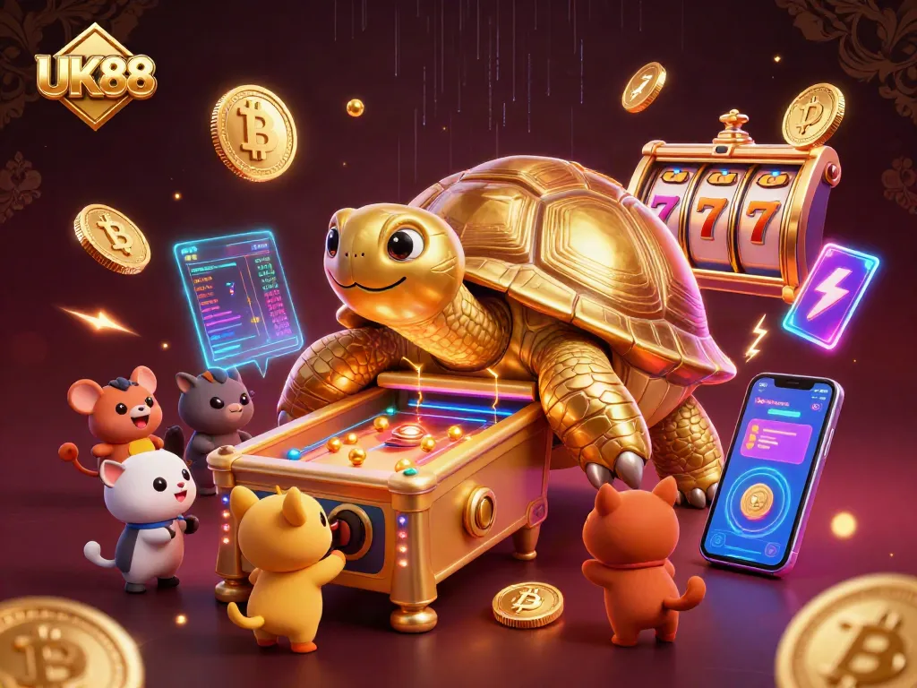 Engage with the thrilling UK88 gaming experience featuring a unique pinball tortoise!