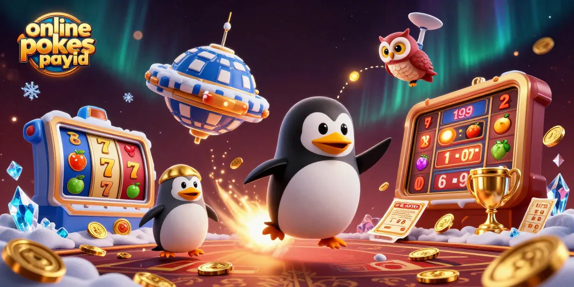 Experience the excitement of online pokies Australia PayID with a dynamic 3D penguin and casino scene.