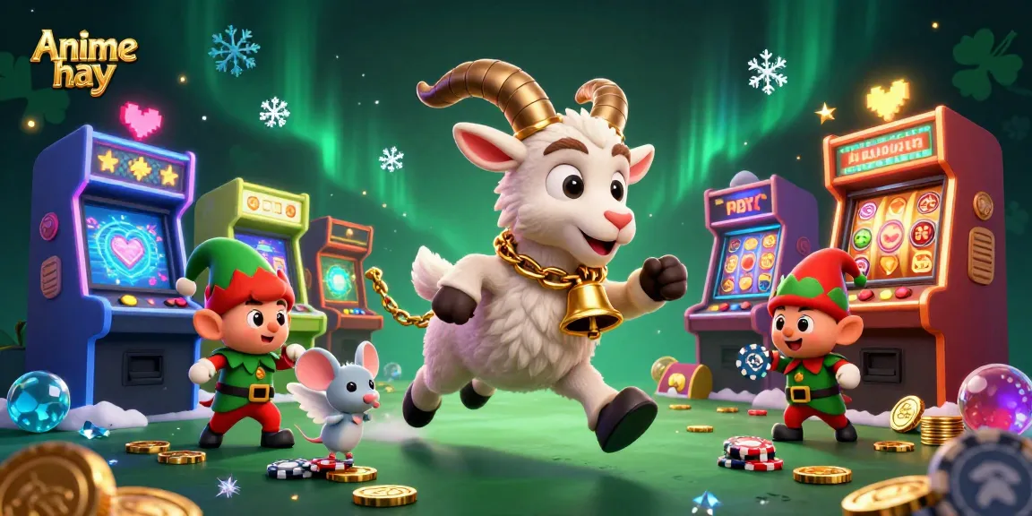 Engage in Anime hay casino gaming with Krampus and mischievous elves stealing poker chips.