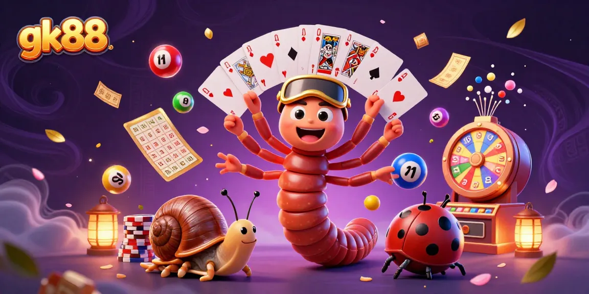 Engage in thrilling casino action with gk88 featuring a vibrant cartoon dealer and dynamic games.