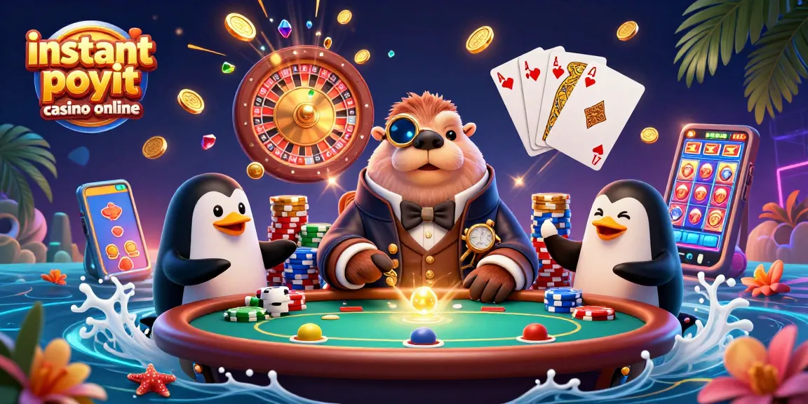 Engage in the thrilling world of instant payout casino online with vibrant characters and dynamic gaming elements.