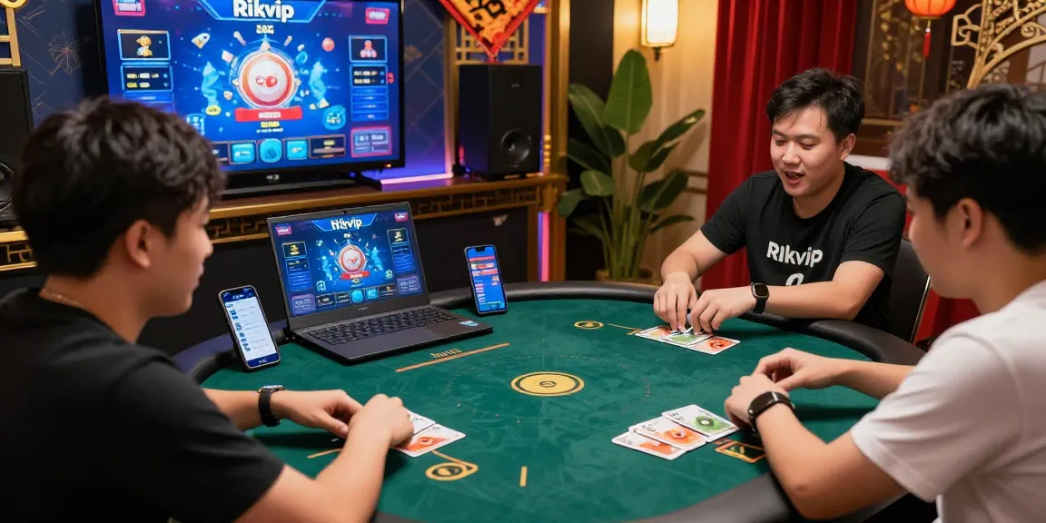 Players excitedly engaging in a card game on Rikvip's vibrant platform in 2026.