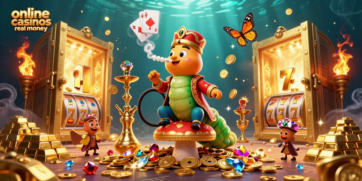 Play exciting games at online casinos real money, featuring vibrant 3D casino illustration.