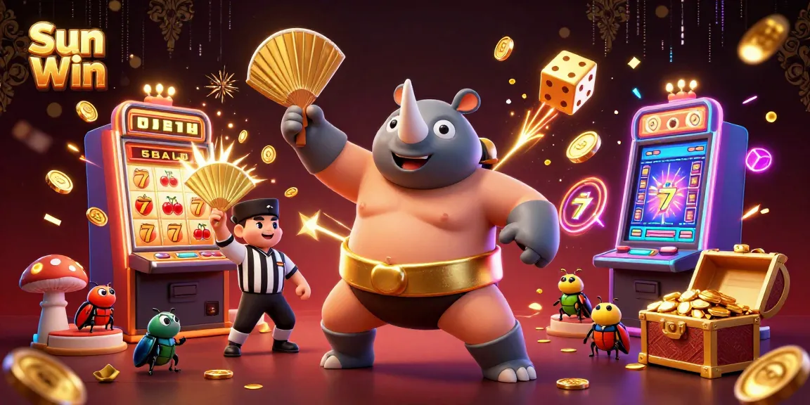 Experience thrilling moments with Sun Win gaming in a vibrant 3D casino scene full of excitement.