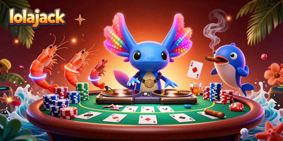 Experience thrilling action at lolajack Casino with vibrant characters and poker excitement all around.