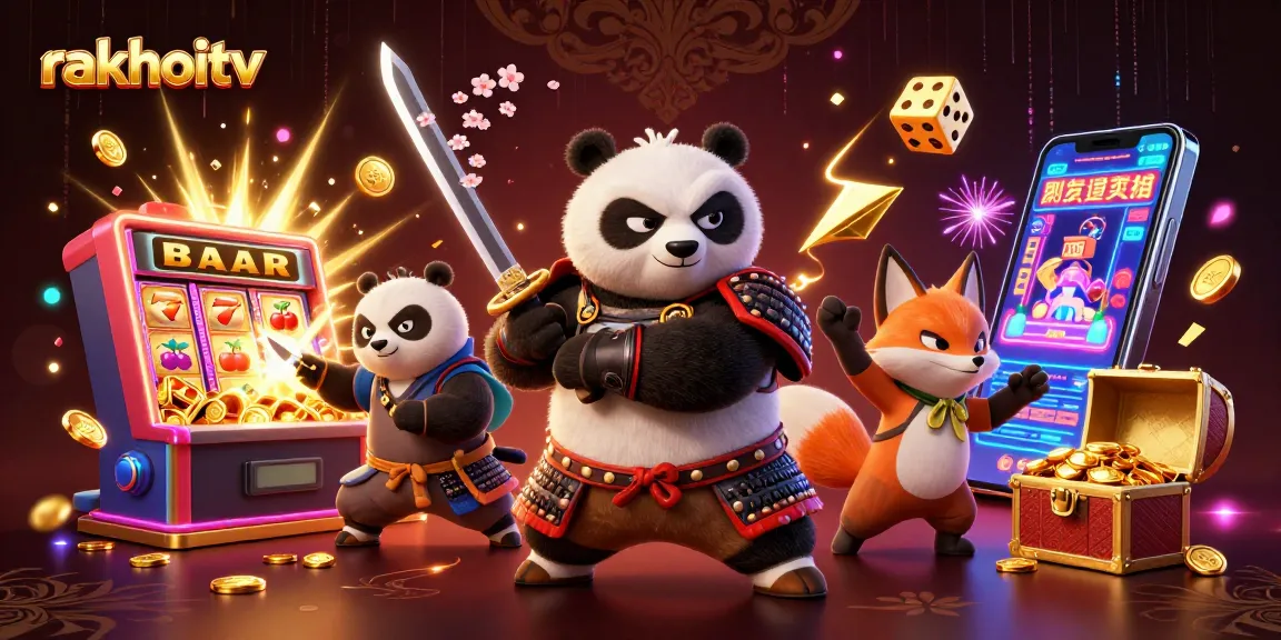Experience thrilling action with rakhoitv's vibrant casino scene featuring immersive 3D characters and dynamic gaming elements.